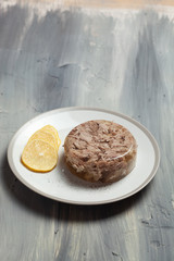 jellied meat, gelatin