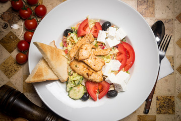 food on plate at restaurant