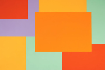 Bright background with a non-symmetrical geometric pattern in trendy colors. Concept background, texture, graphic design, baby creativity