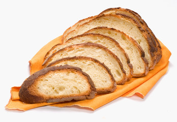 Pane di Altamura a fette, pane tipico italiano