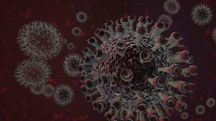 Coronavirus - 3d rendered illustration in color (6)