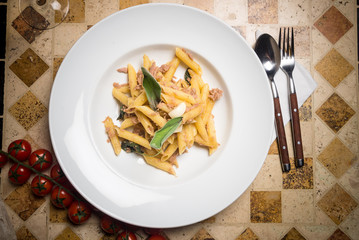 food on plate at restaurant