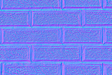 Wall with large rectangles in normal map
