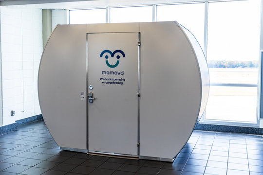 Mamava Pod In Airport For Privacy While Pumping Or Breastfeeding Infants