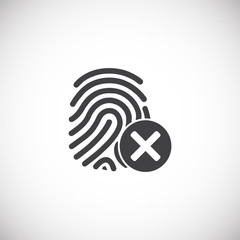 Finger Print security related icon on background for graphic and web design. Creative illustration concept symbol for web or mobile app