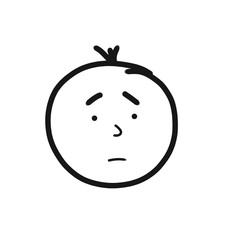 Fototapeta premium Face of emotion. Graphic drawing