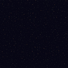 Detailed seamless realistic night starry black sky. Cosmos concept. Galaxy explosion. Stars in space abstract. Astronomy beauty pattern. Congratulations or invitation background. Vector illustration