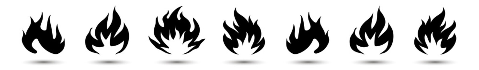 Fire icon vector set isolated on white background. Fire icons exclusive collection .