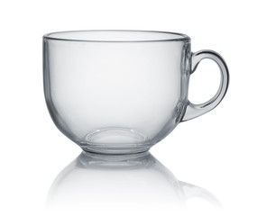 Empty glass tea cup