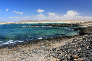Beautiful beaches at north of El Cotillo, Fuerteventura
