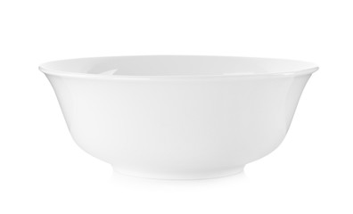 Stylish empty ceramic bowl isolated on white