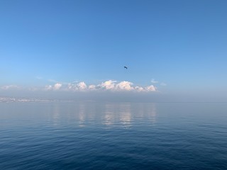 Fototapeta premium Blue sea and sky, natural colors