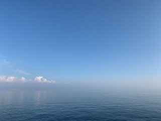 Blue sea and sky, natural colors