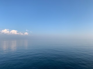 Blue sea and sky, natural colors