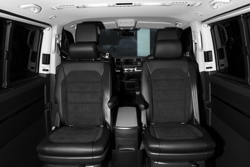 Fototapeta premium New modern car with comfortable seats inside