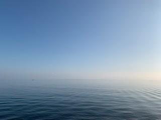 Blue sea and sky, natural colors