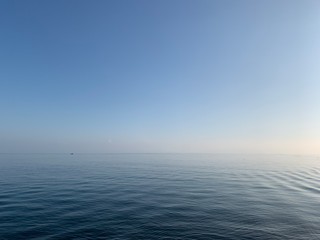 Blue sea and sky, natural colors