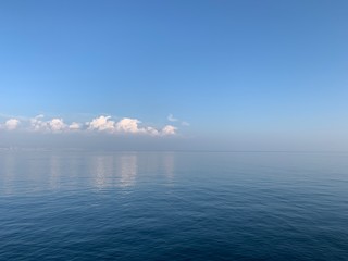 Blue sea and sky, natural colors