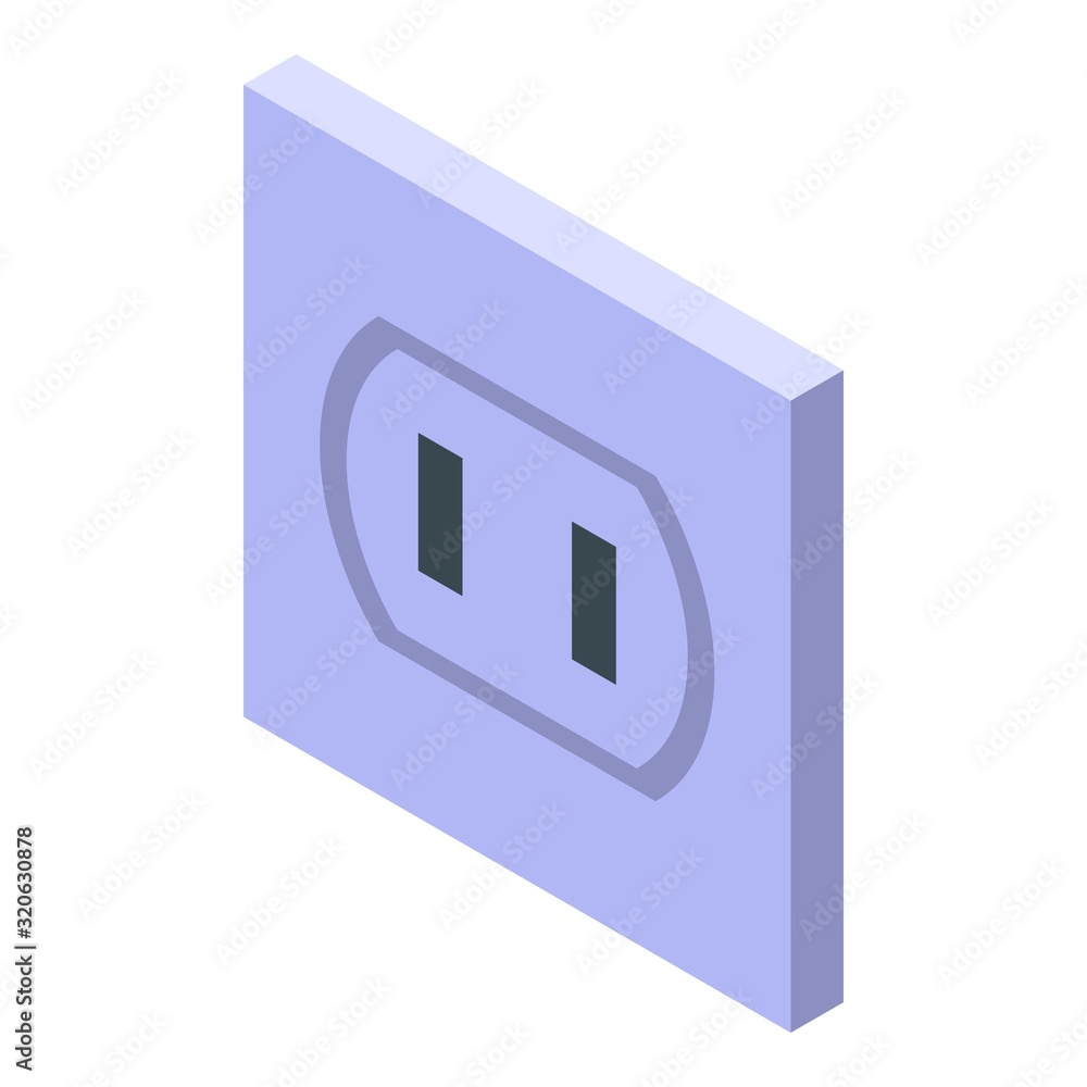 Poster socket adapter icon. isometric of socket adapter vector icon for web design isolated on white backgr