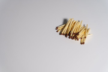 Matches on a white background. Isolate