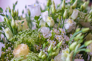 beautiful bouquet of white flowers 