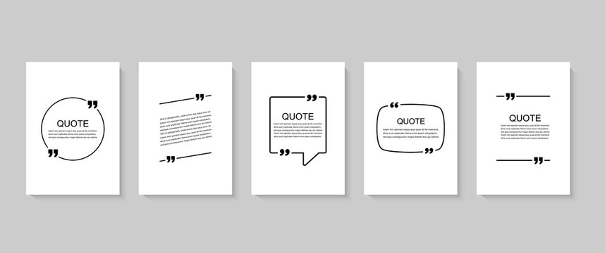 Inspirational quote for your opportunities. Speech bubbles with quote marks. Vector illustration