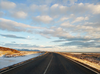 Naklejka premium Picturesque winter landscape of Iceland.
