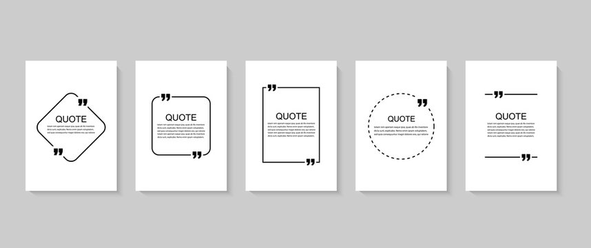 Inspirational quote for your opportunities. Speech bubbles with quote marks. Vector illustration