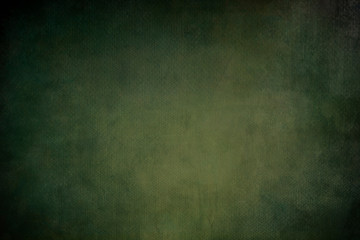  green abstract background on canvas texture