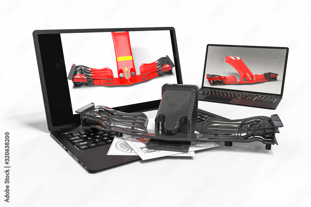 Poster f1 development with computer aided design