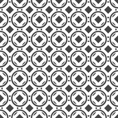 Seamless geometric monochrome vector pattern. Abstract seamless background for your design.