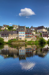 Fototapeta na wymiar The Dordogne River Floating through Beautiful Argentat, France