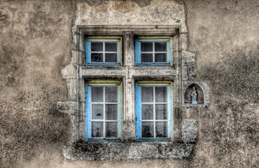 Charming Window  in a the French Village Limeuil in Dordogne
