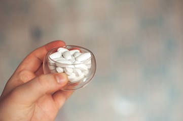 pills in a chinese bowl