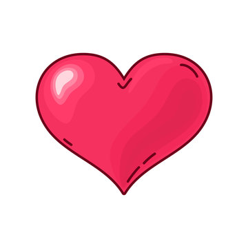 cartoon heart on white background