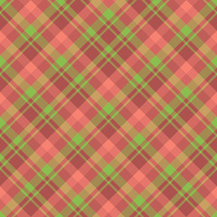 Seamless pattern in creative charming dark red and green colors for plaid, fabric, textile, clothes, tablecloth and other things. Vector image. 2