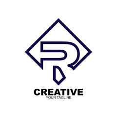 Initial letter R vector logo design, creative , vector illustration