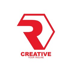 Initial letter R vector logo design, creative , vector illustration
