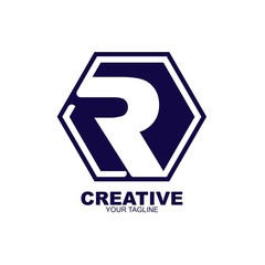 Initial letter R vector logo design, creative , vector illustration