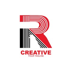 Initial letter R vector logo design, creative , vector illustration