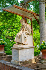Rome, Vatican City, Italy - Statue of St. Peter Apostle, commissioned by the pope Leon XIII within the English Garden section of the Vatican Gardens in the Vatican City State