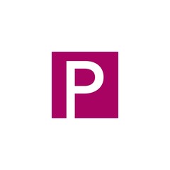 P logo vector icon template