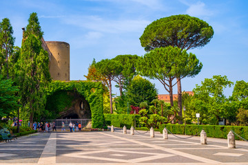 Rome, Vatican City, Italy - Shrine of Our Lady of the Immaculate Conception - Nostra Signora dell’Immacolata Concezione - from Lourdes in France, within the Vatican Gardens in the Vatican City State - obrazy, fototapety, plakaty