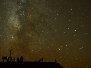 people adn milky way