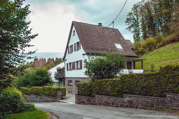 Old mountainside house in Gummersbach, Germany.