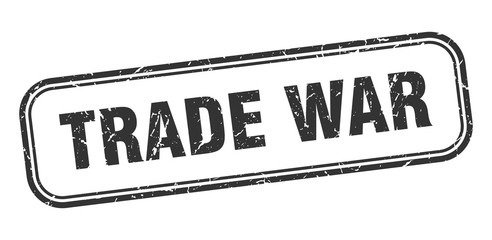 trade war stamp. trade war square grunge black sign. trade war tag