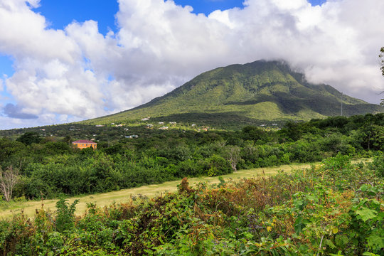 Nevis Peak, Mount Nevis, volcano, Nevis, St. Kitts and Nevis