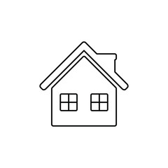 Home icon - black vector