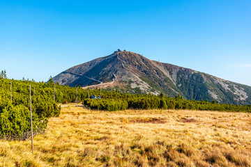 Snezka - the highest mountain of Czech Republic. Krkonose National Park, Giant Mountains