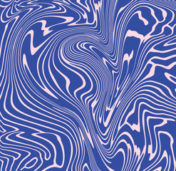 Abstract liquid wavy background. Optical illusion motion striped 3d effect.